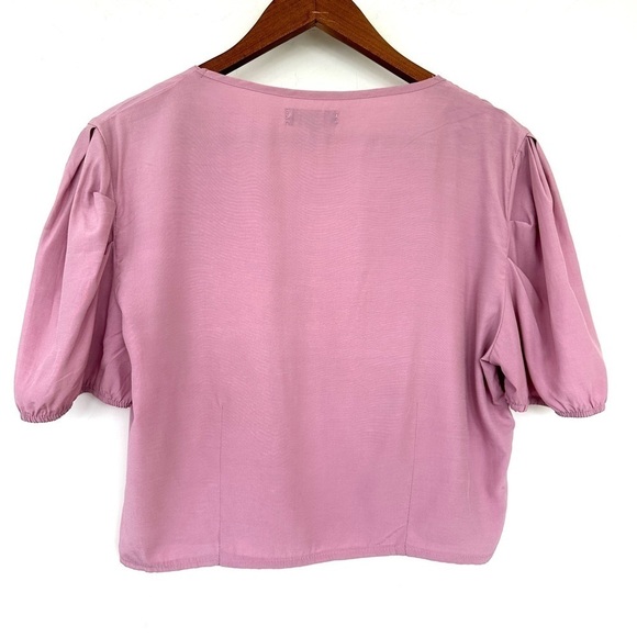 Women's Pink Button-Up Top - Picture 6 of 8